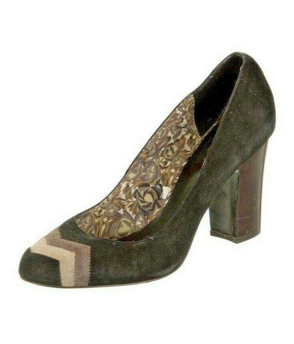 Missoni for Target Suede Coloblock Pattern High Heel Shoes Pumps Black Gray 8M